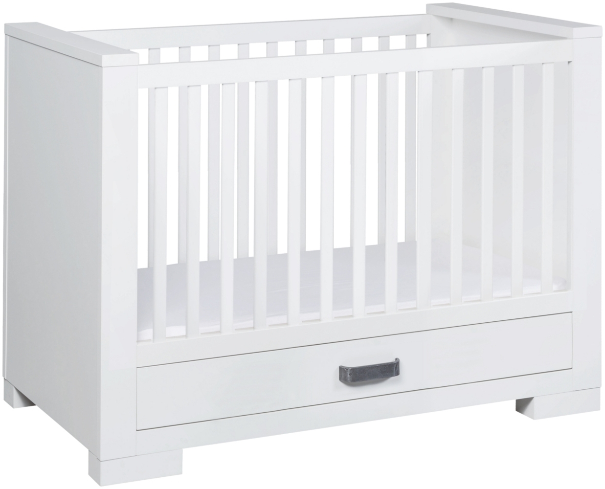 Kidsmill Brent Babybett mit Schublade Weiß 60x120 cm Weiß Bild 1