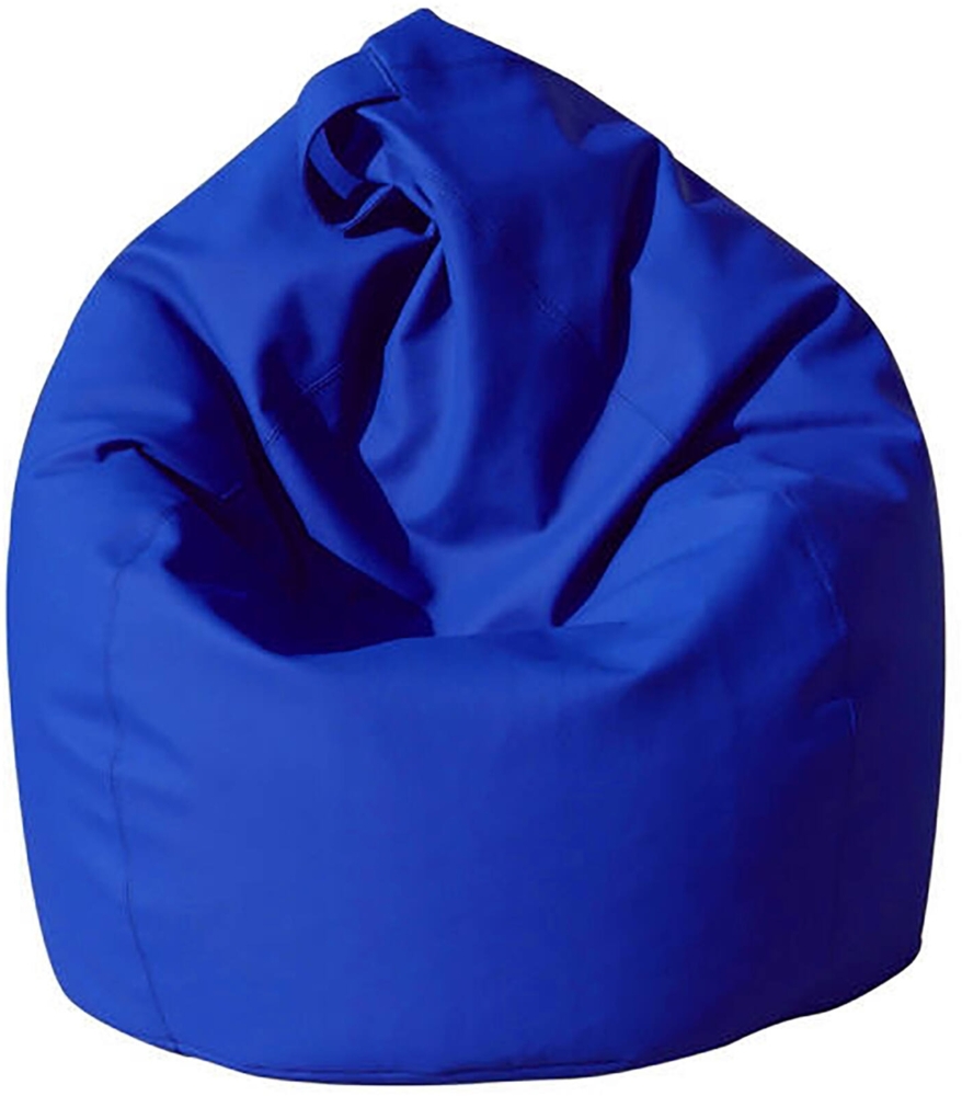 Dmora Pouf Azelia, Mehrzwecksessel, Sitzsack, Hockerhocker, Made in Italy, 70x70 h110 cm, Blau Bild 1