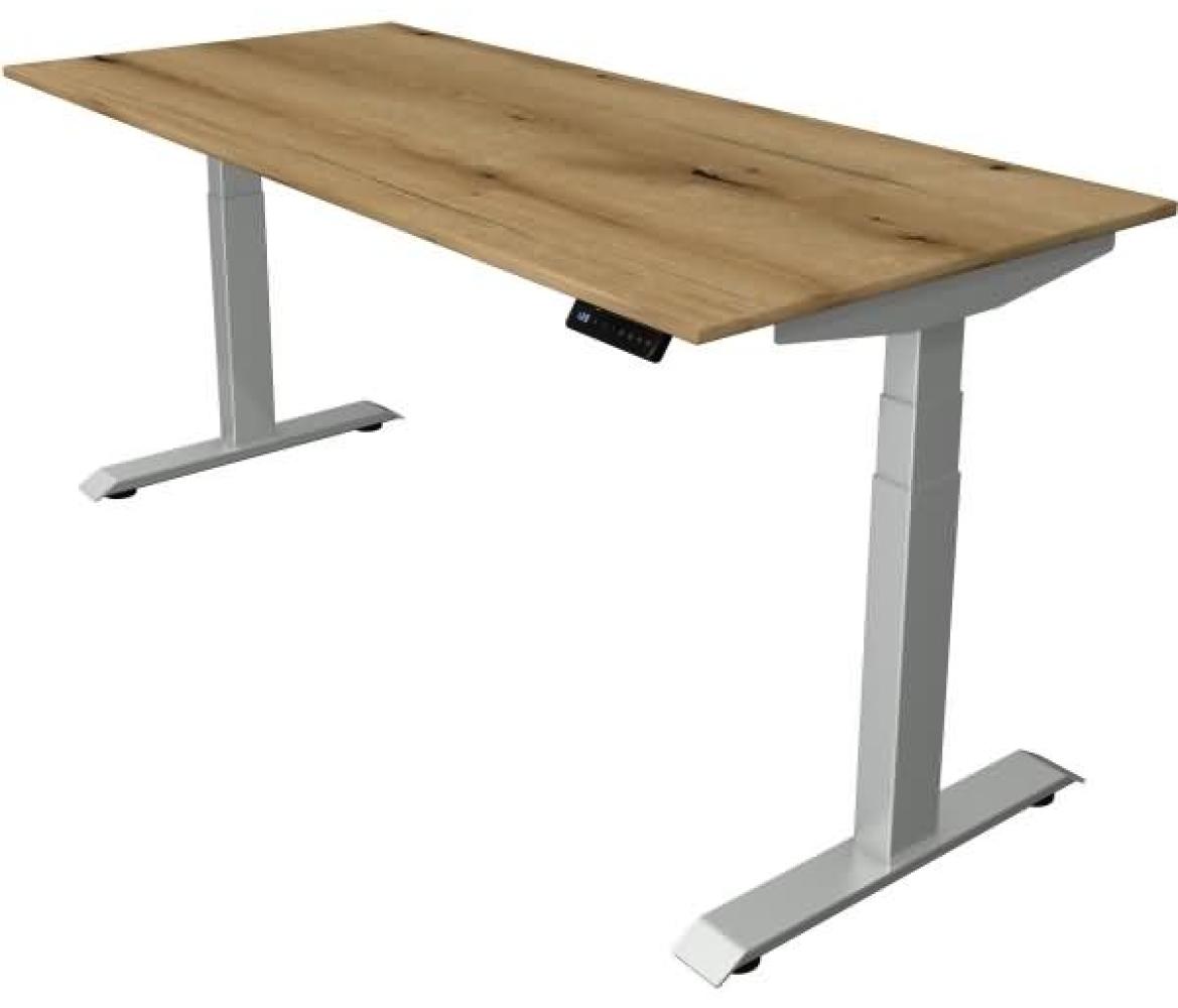 Kerkmann Schreibtisch Sitz-Stehtisch Move 4 silber 180x80x64-129cm elektr. höhenverstellbar asteiche Bild 1