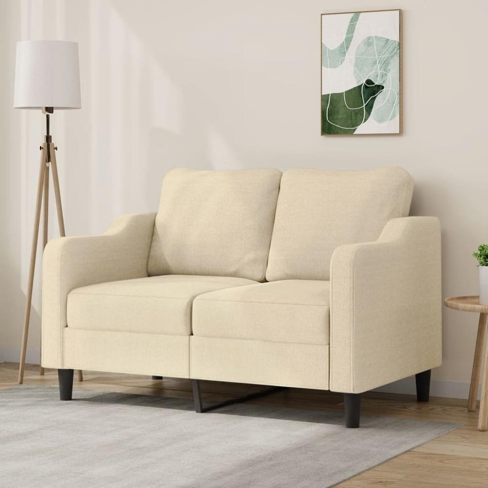 vidaXL 2-Sitzer-Sofa Creme 120 cm Stoff 359353 Bild 1