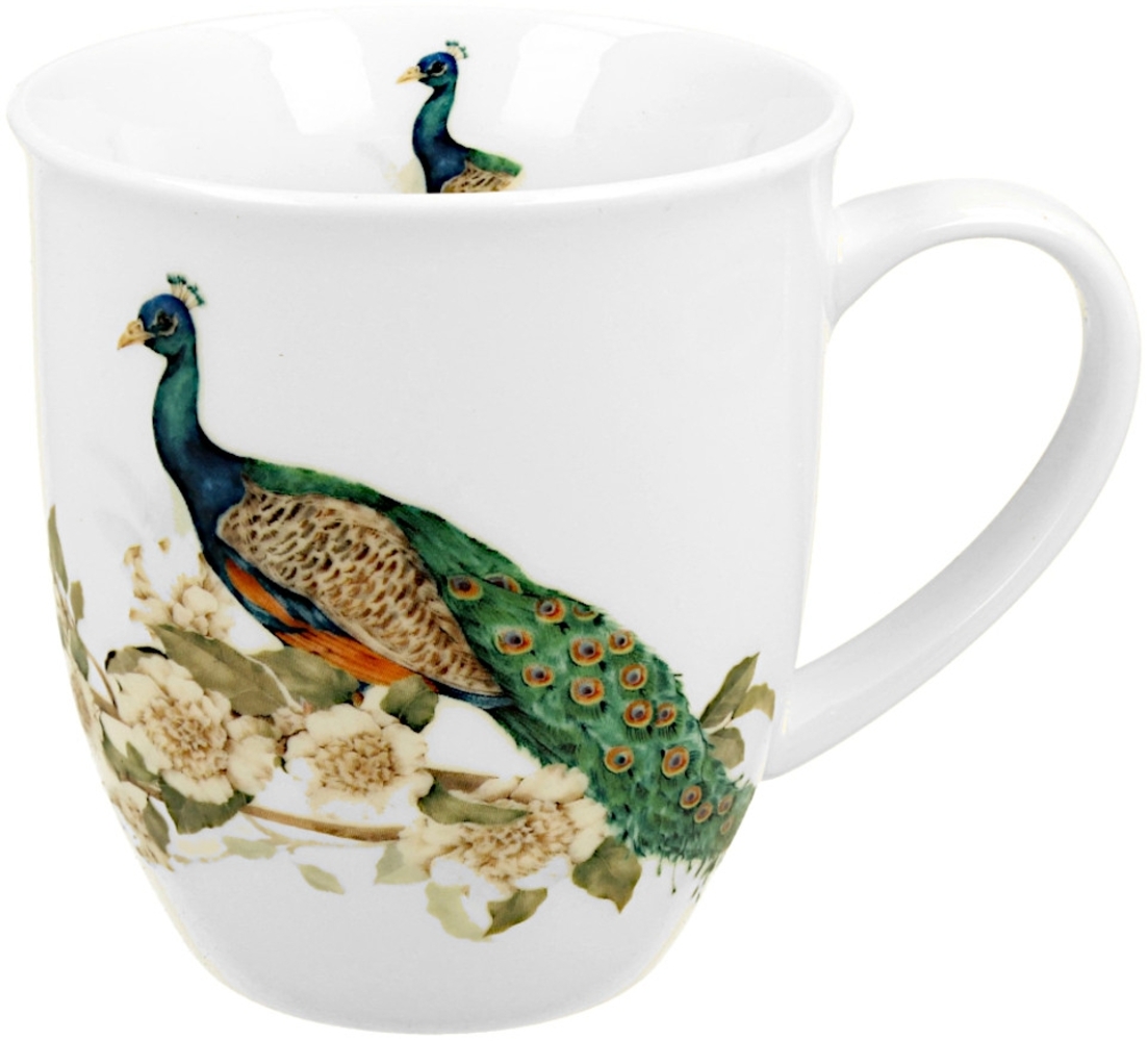 DUO World of Birds Becher 400 ml PEACOCK New Bone China Porzellan Bild 1