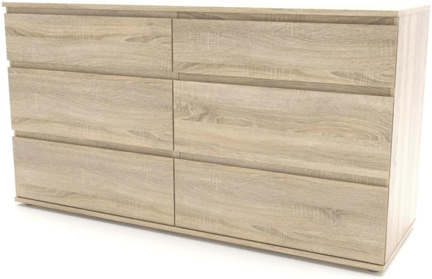 Kommode Nora Sideboard Schubladenschrank Highboard Anrichte Eiche Dekor Bild 1