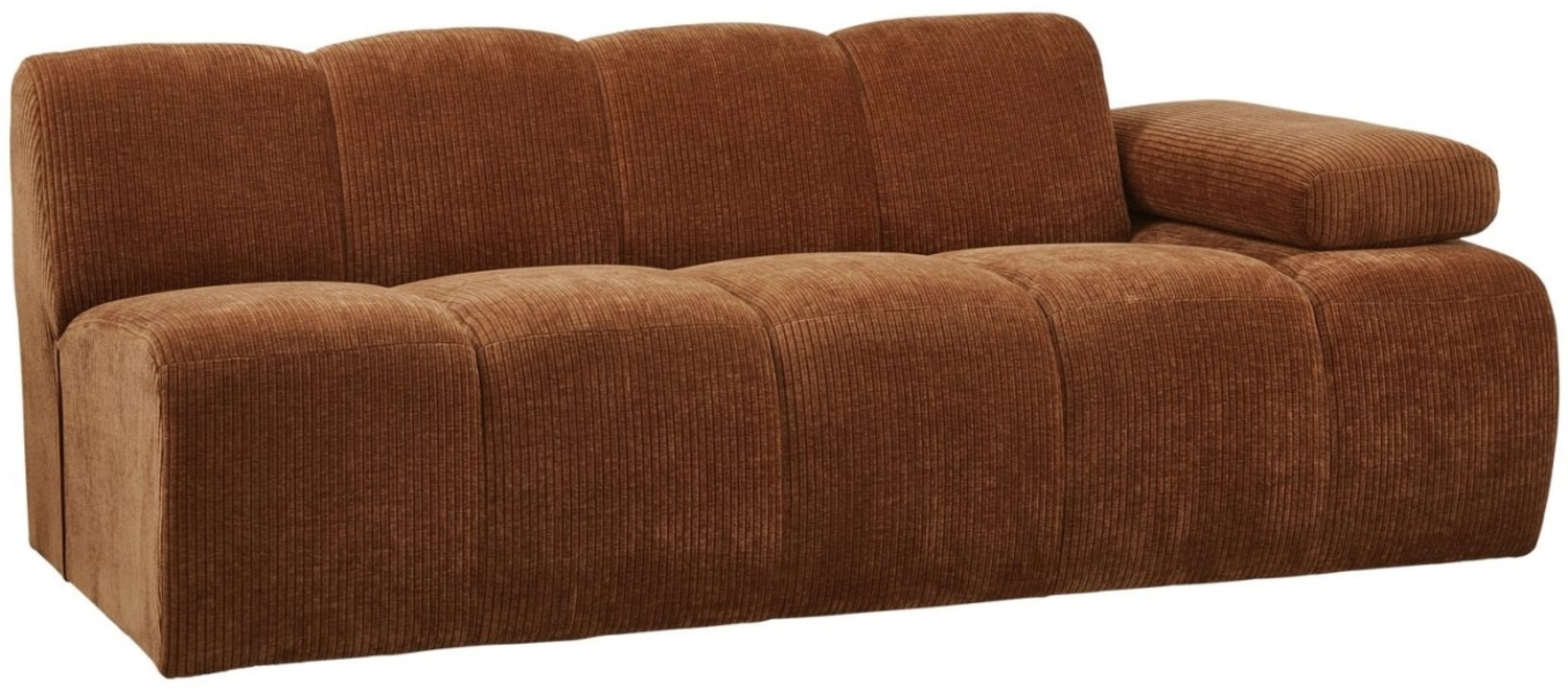 Modulsofa Mojo Flachcord 2er Arm-Rechts, Rostbraun Bild 1