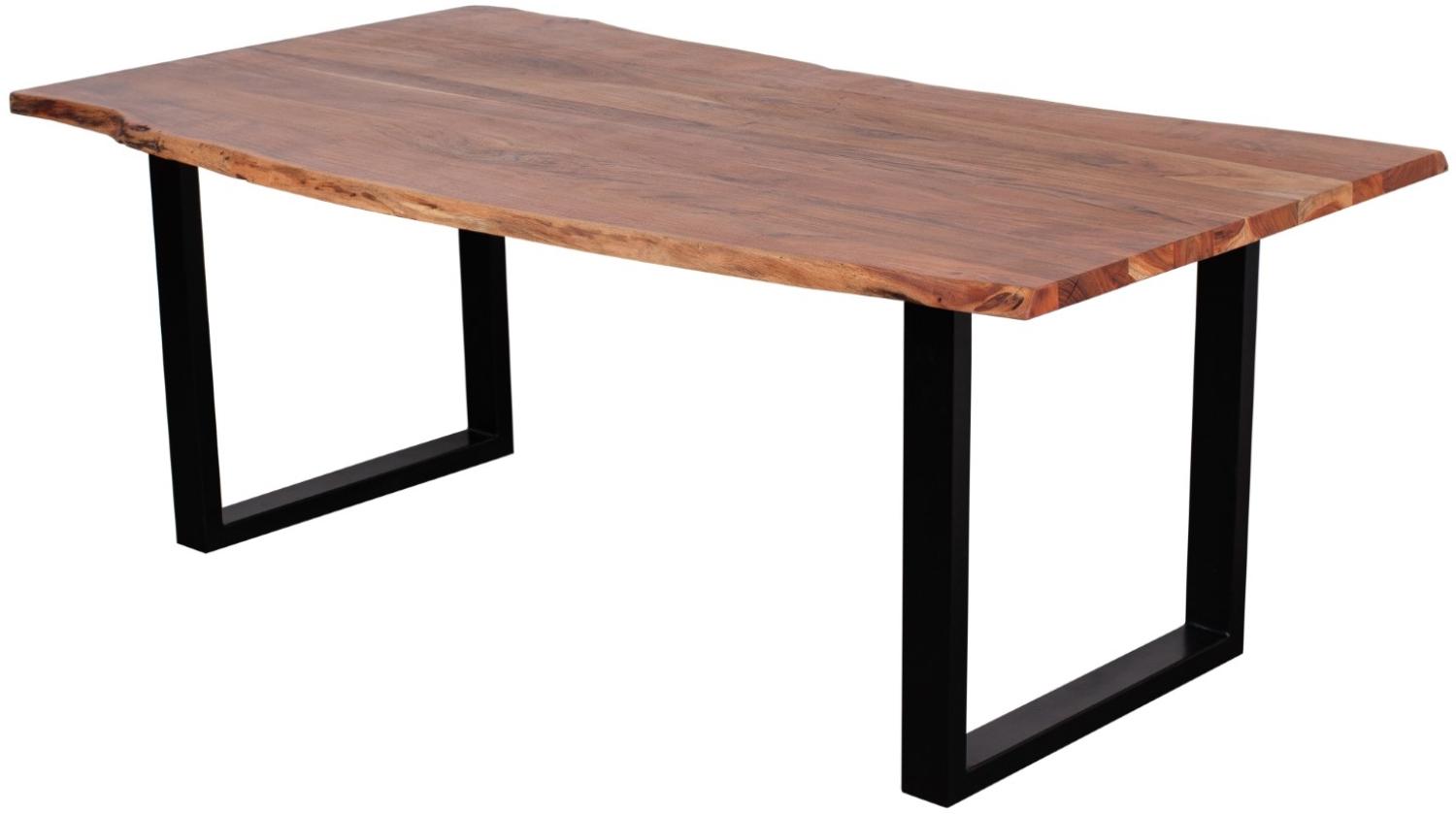 Baumkantentisch Neapel - 175x90 cm - Akazienholz - Gestell U-Form Bild 1
