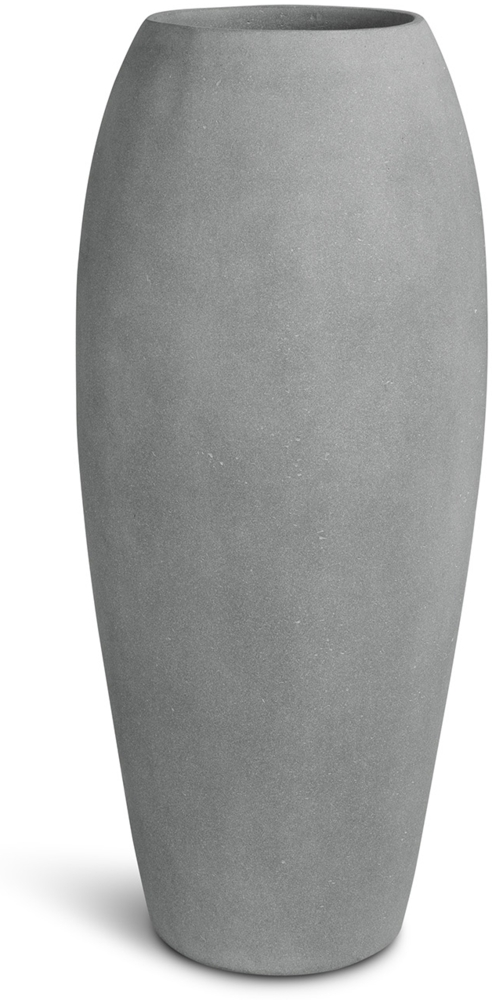 Polystone Essence hoher Pflanzkübel Ø 39 cm, Höhe 90 cm grau Bild 1