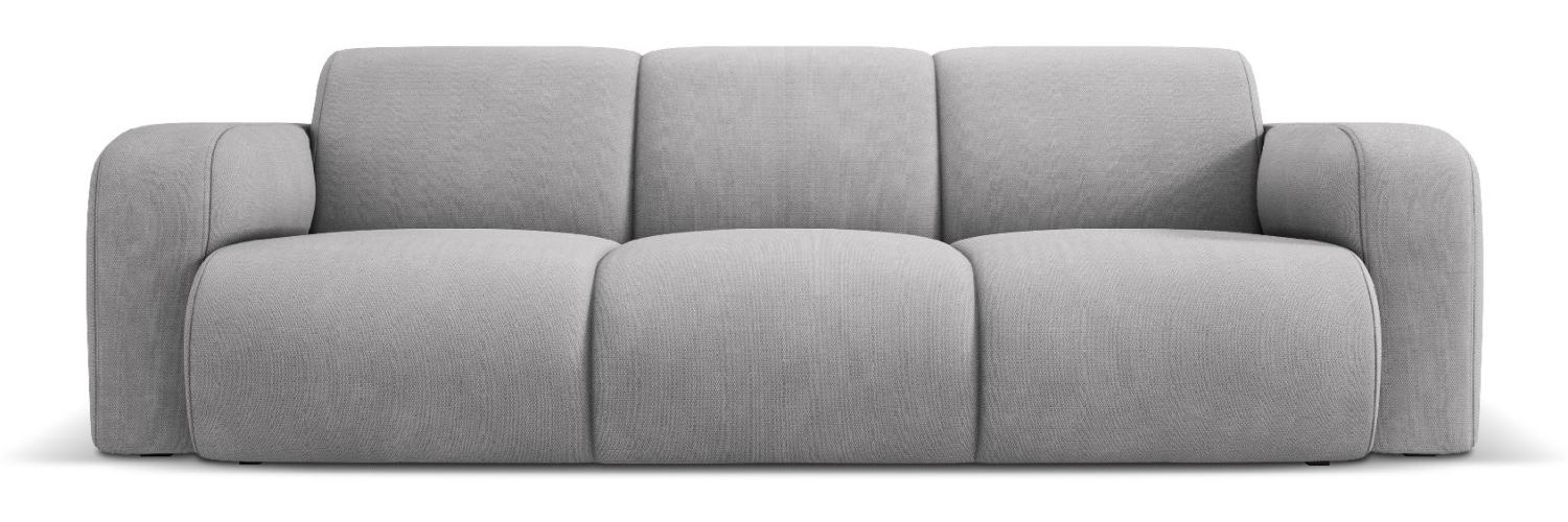 Micadoni Boucle Sofa Molino 3-Sitzer Strukturierter Stoff Hellgrau Bild 1