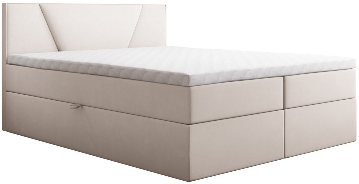 Best for Home Boxspringbett Jubilee Bonellfederkern inkl. Topper 7 cm – Luxus Doppelbett (140x200 160x200 180x200 200x200), Handwerksqualität, TOP Preis-Leistungs-Verhältnis Bild 1