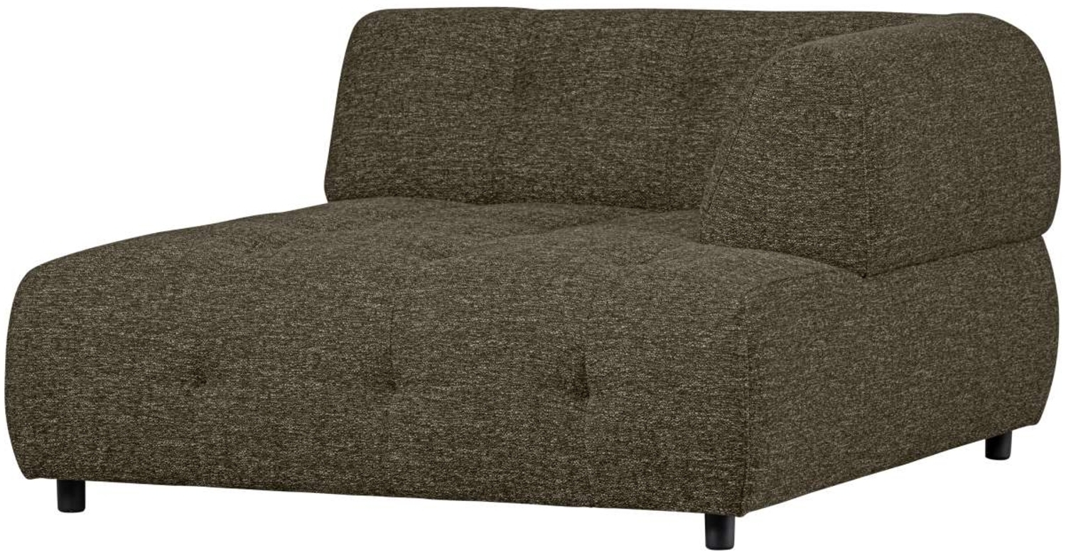 Modulsofa Louis Chaiselongue aus grobmaschigen Stoff Rechts, Grün Bild 1