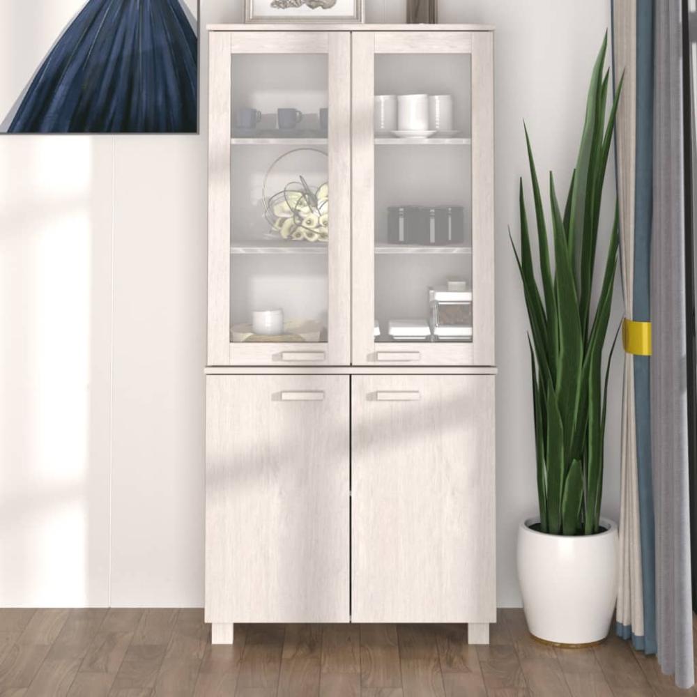 Buffet-Vitrine >3014468< (B/H/T 85 x 180 x 35 cm) in Weiß - 85 x 180 x 35 (BxHxT) Bild 1