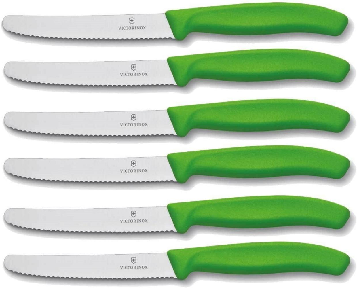 Victorinox Tafelmesser Tomatenmesser 6er Set grün Bild 1