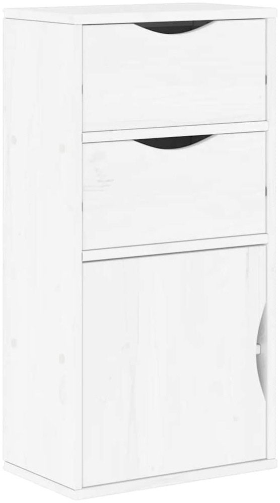vidaXL Beistellschrank mit Schubladen ODDA Weiß Massivholz Kiefer 4103598 Bild 1