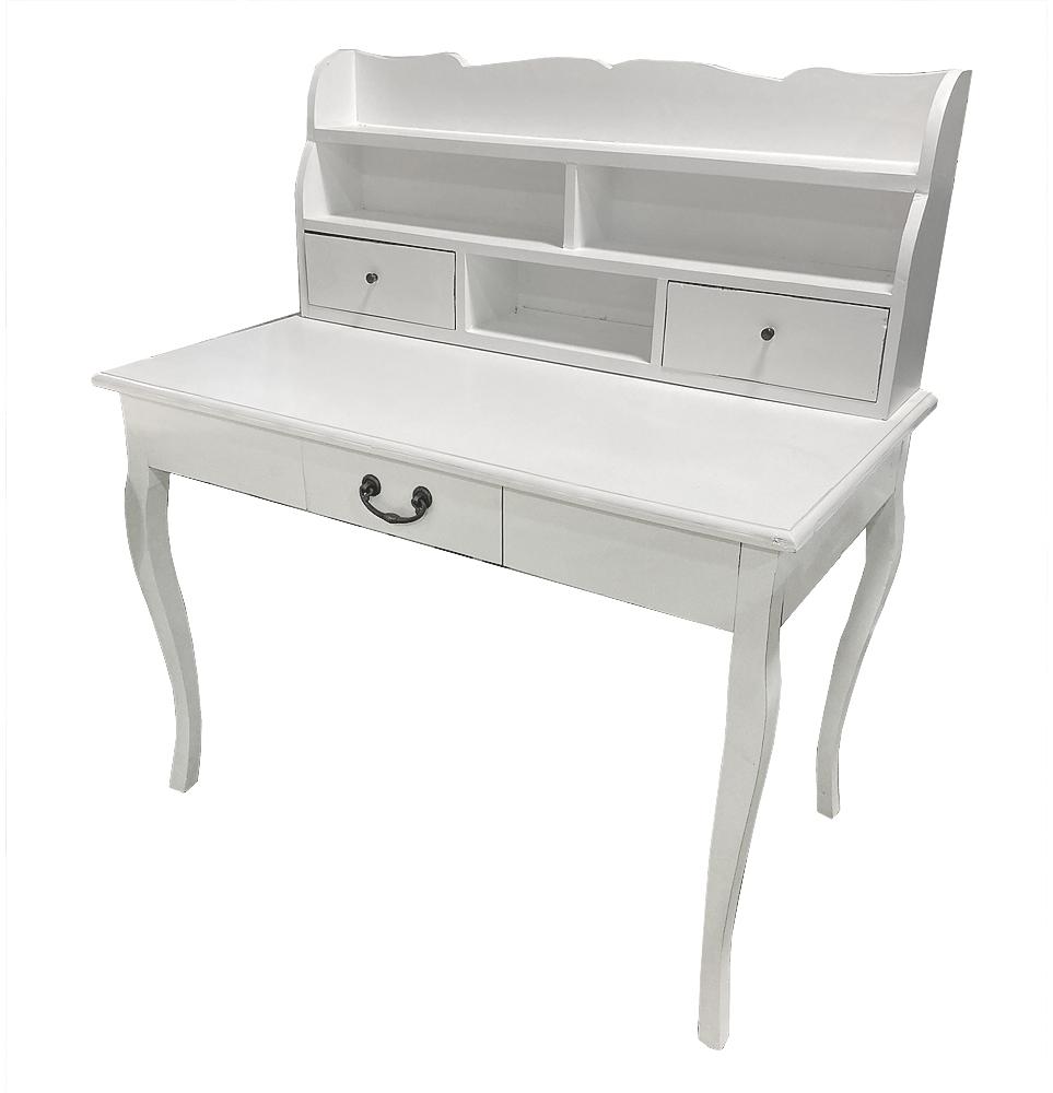 Schreibtisch Sekretär WHITE im Shabby-Chic Stil Sekretär Bürotisch Mahagoni Bild 1