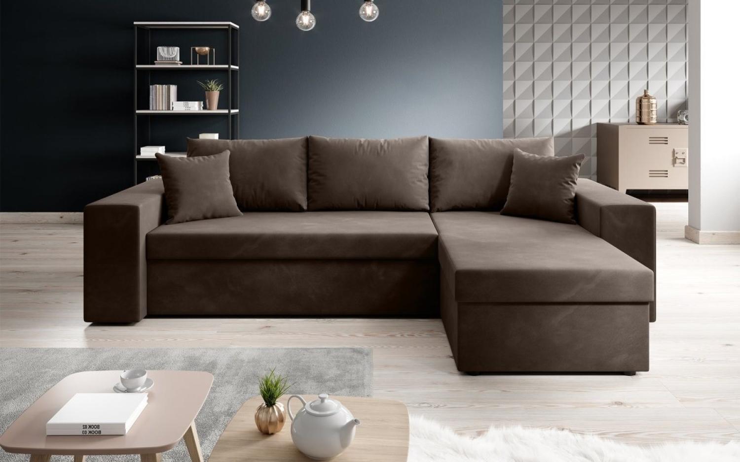 Luxusbetten24 Schlafsofa Designer Sofa Denver, mit Stauraum und Schlaffunktion Bild 1