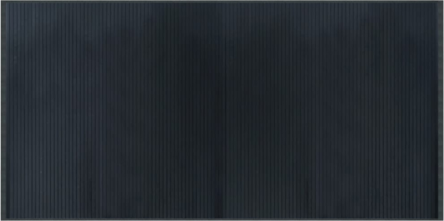 vidaXL Teppich Rechteckig Grau 100x200 cm Bambus 376946 Bild 1