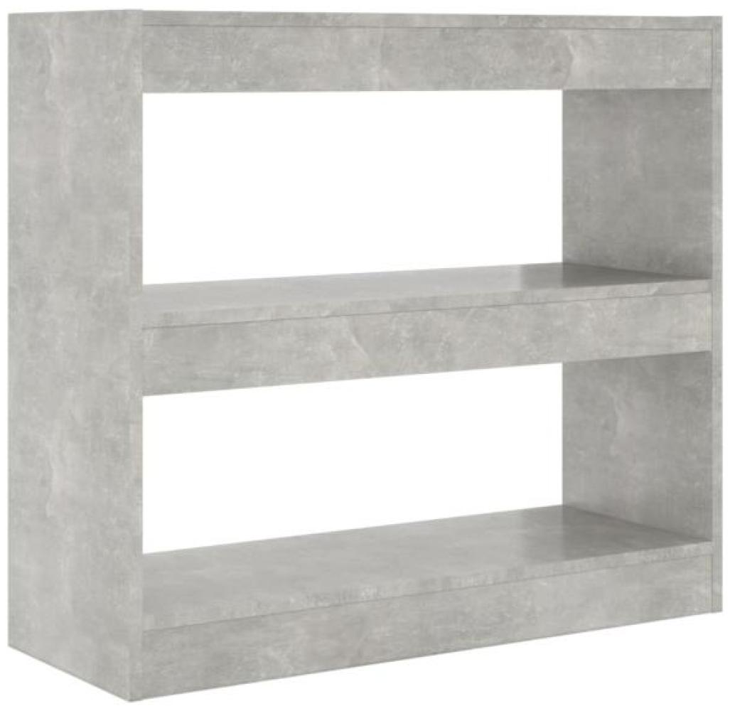 vidaXL Bücherregal/Raumteiler Betongrau 80 x 30 x 72 cm 811695 Bild 1