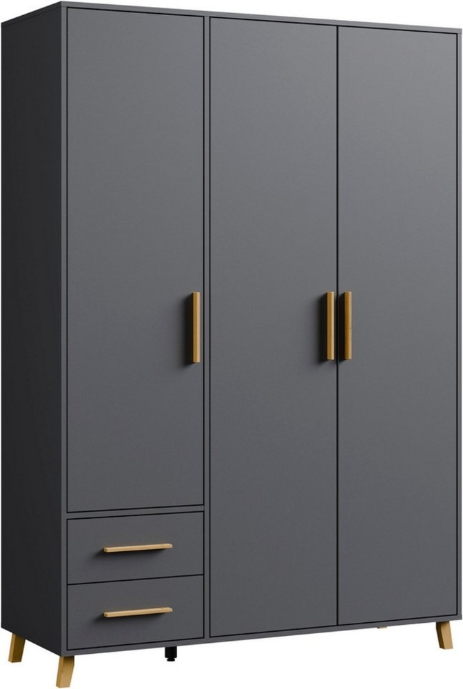 rauch Drehtürenschrank Kleiderschrank Schrank Garderobe Wäscheschrank SHINJO (in 3 verschiedenen Ausstattungen BASIC/CLASSIC/PREMIUM) Griffe und Füße aus Massivholz mit 2 Schubladen MADE IN GERMANY Bild 1