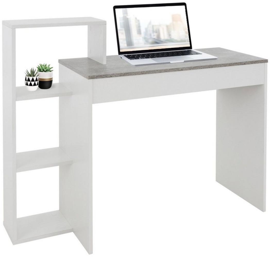 ML-DESIGN Schreibtisch Arbeitstisch mit Regal 3 Einlegeböden 2in1 System für Arbeitszimmer (Komplett-Set), Bürotisch Computertisch PC Tisch Laptoptisch Ablage Regal Homeoffice Bild 1