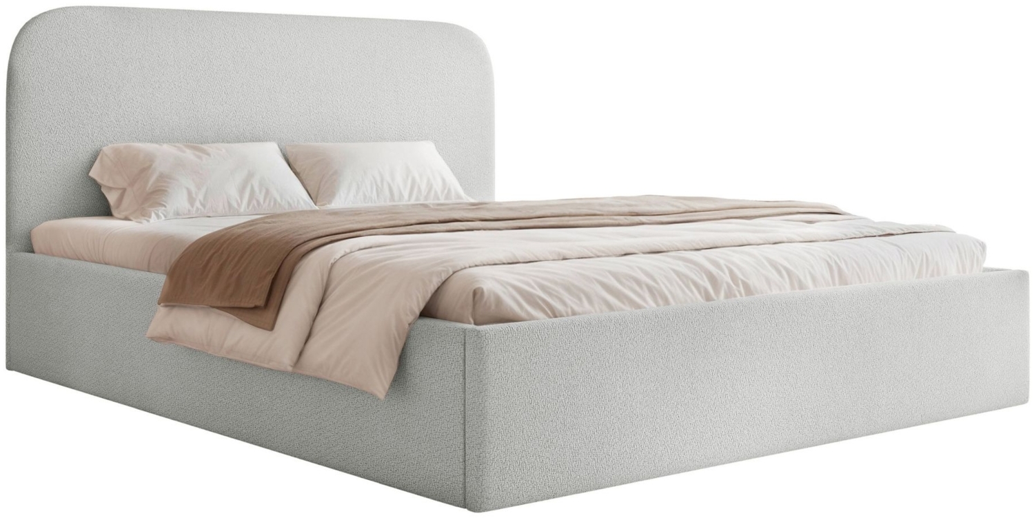 Selsey 'Sonvivo' Polsterbett mit Bettkasten, Chenille, hellgrau, 140x200 Bild 1