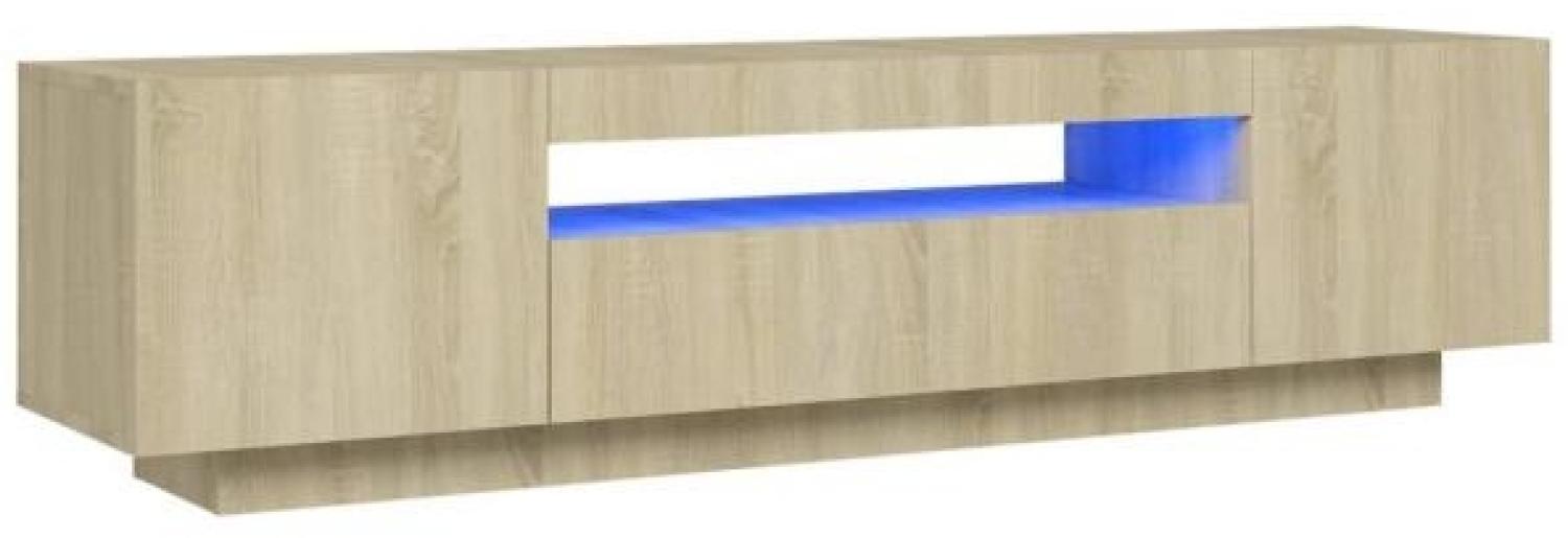vidaXL TV-Schrank mit LED-Leuchten Sonoma-Eiche 160x35x40 cm 804430 Bild 1