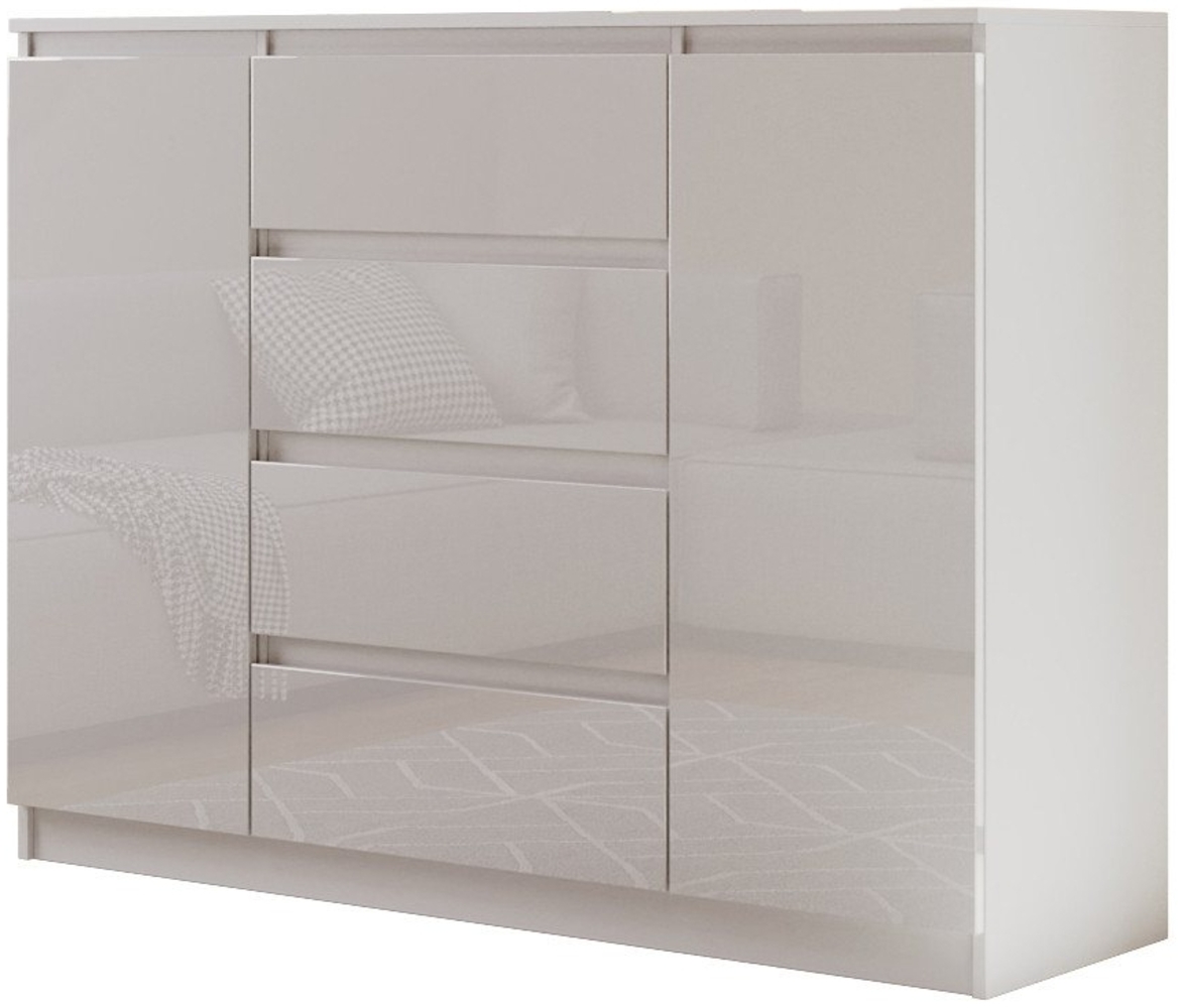 Beautysofa Kommode mit vier Schubladen LEMON, Breite: 120cm oder 140cm, viele Farbvarianten, mit 4 Schubladen Bild 1