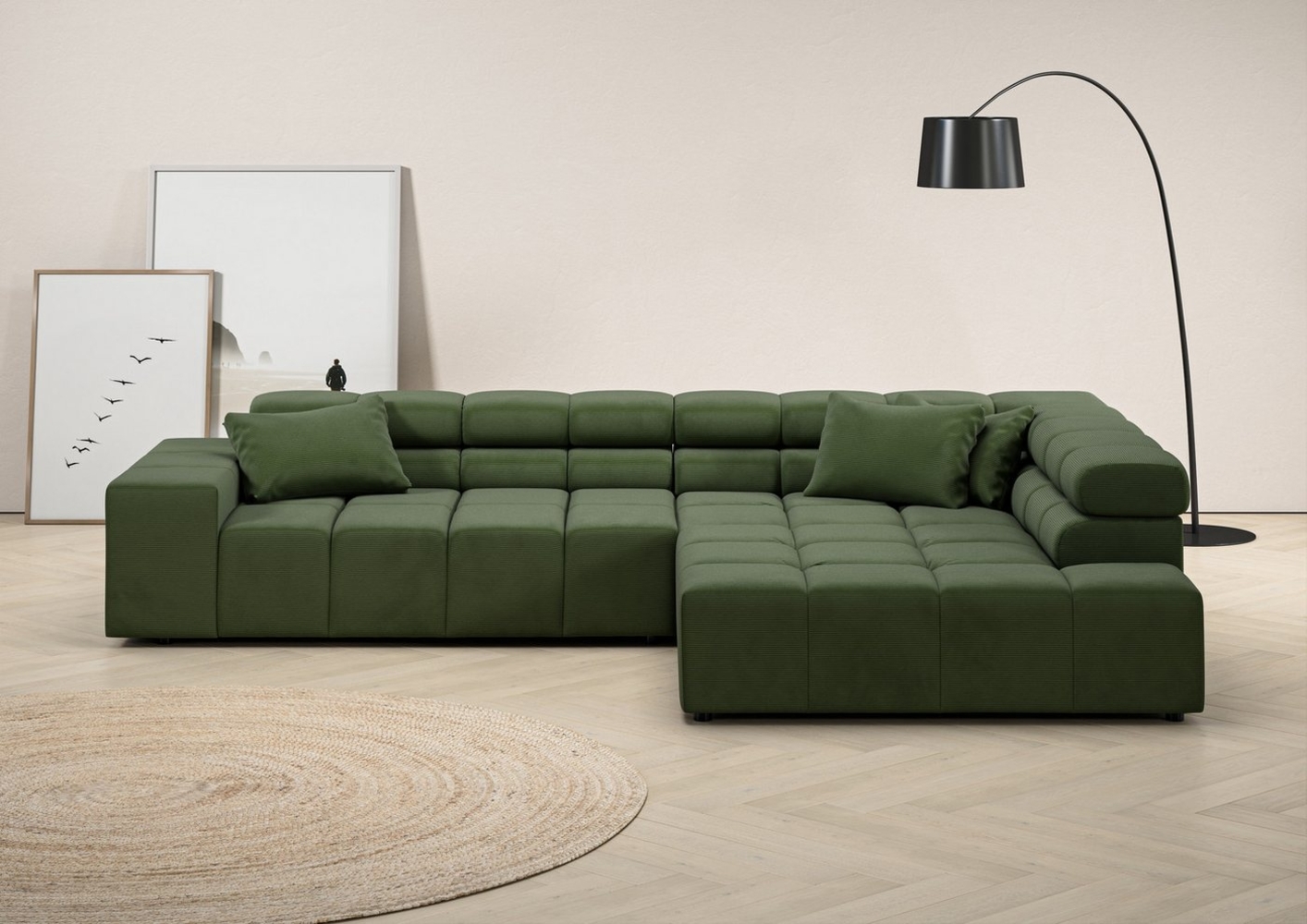 INOSIGN Ecksofa Ancona incl. Kopfteilverstellung, OTTOs Choice, Breite 319cm, L-Form, wahlweise motorische Sitztiefenverstellung, auch in Cord + Easy Care Bild 1