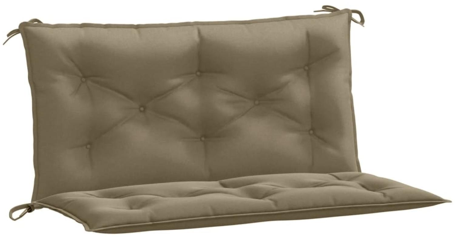 vidaXL Gartenbank-Auflagen 2 Stk. Melange Taupe 100x50x7 cm Stoff 4002594 Bild 1