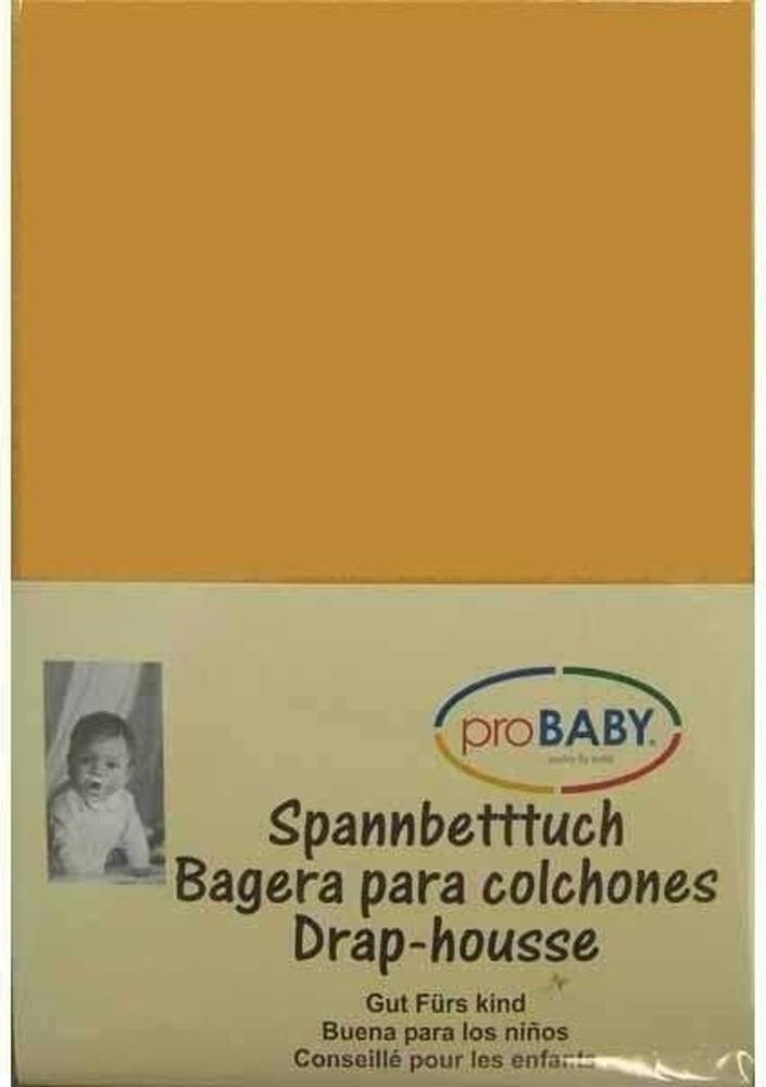 proBABY Jersey-Spannlaken gold 70/140 Bild 1