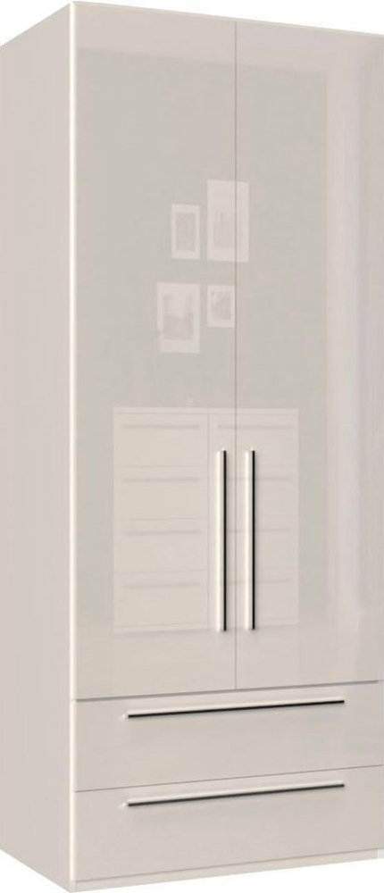 Places of Style Kleiderschrank Piano, UV lackiert, hochglänzend in beige oder weiß, FSC-zertifiziert (Made in Europe) in vielen Breiten, Höhe 224cm, mit Soft-Close Funktion, 2 Schubladen Bild 1