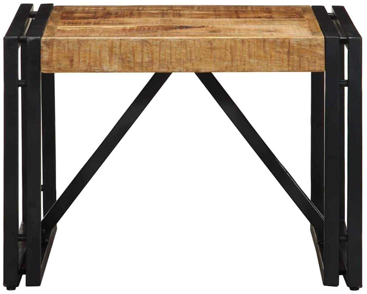 vidaXL Couchtisch 50x50x35 cm Raues Massivholz Mango 4016679 Bild 1