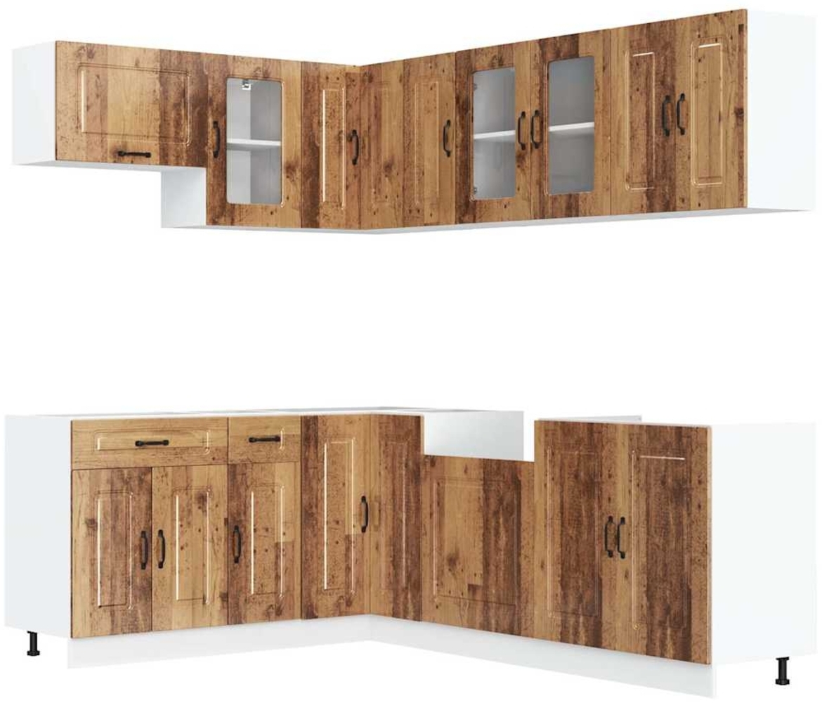 vidaXL 11-tlg. Küchenschrank-Set Kalmar Altholz-Optik Holzwerkstoff 3314889 Bild 1