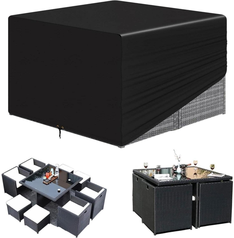 RICHIE Cube Gartenmöbel Abdeckung 135x135x71cm 420D Heavy Duty wasserdicht Bild 1