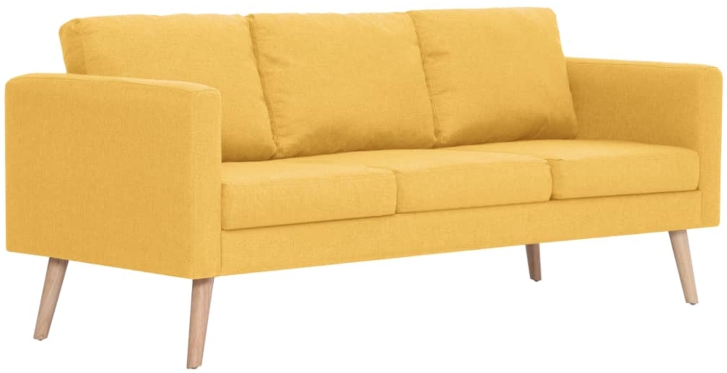 vidaXL 3-Sitzer-Sofa Stoff Gelb [281362] Bild 1