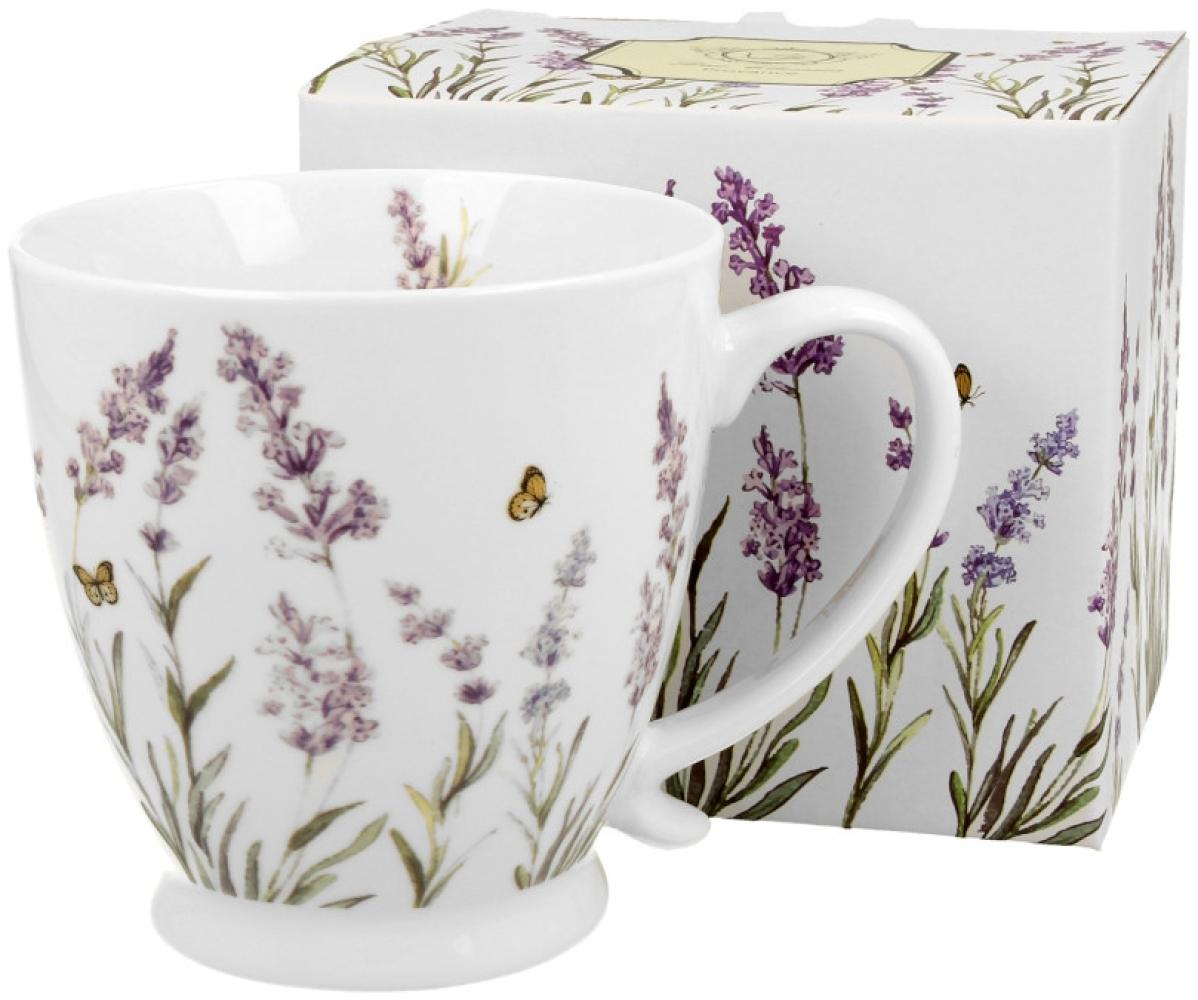 DUO FLORAL Jumbobecher 480 ml PROVANCE mit Fuß, New Bone China Porzellan Bild 1