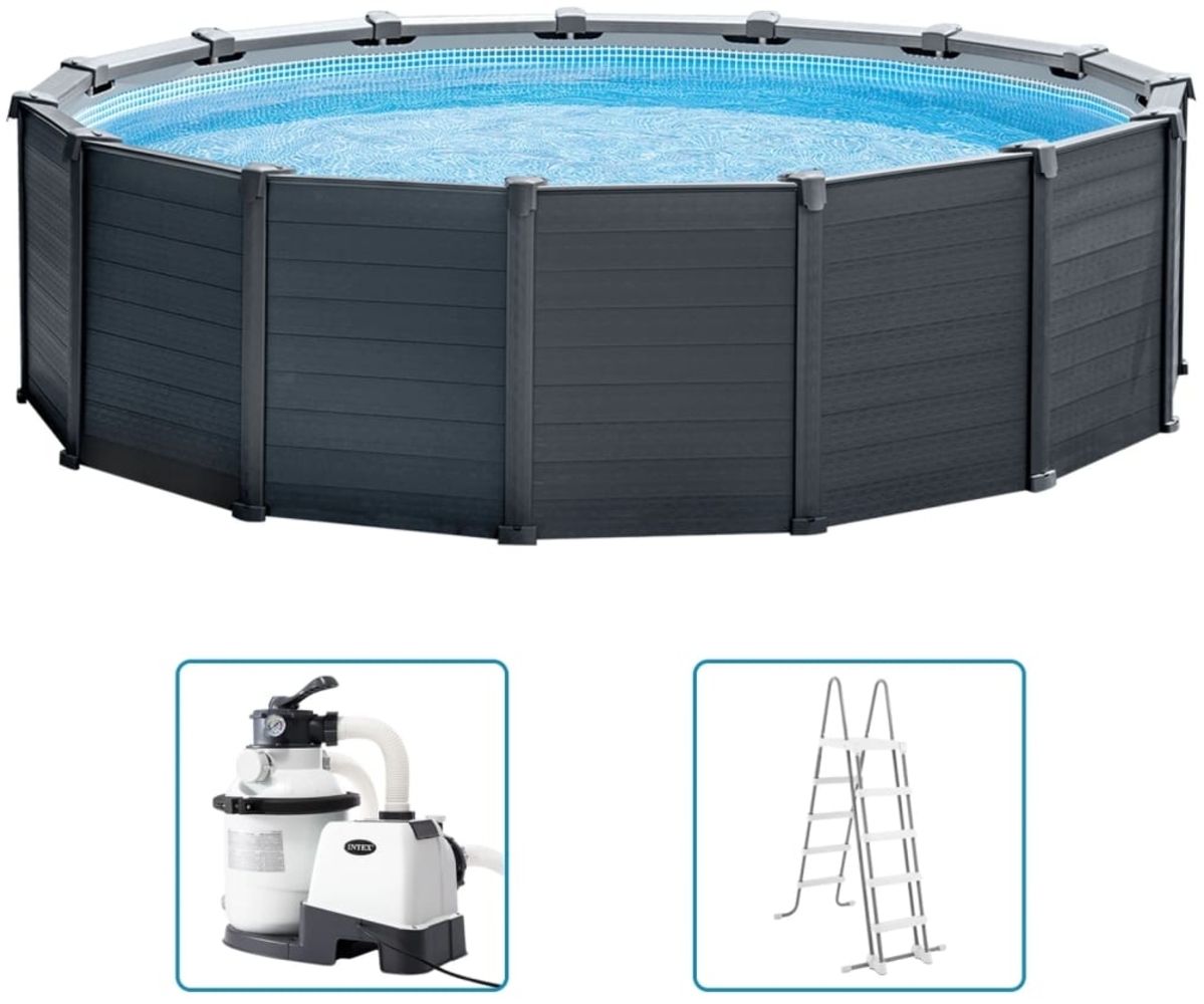 Intex Aufstellpool-Set Graphite Gray Panel 478x124 cm 3202944 Bild 1