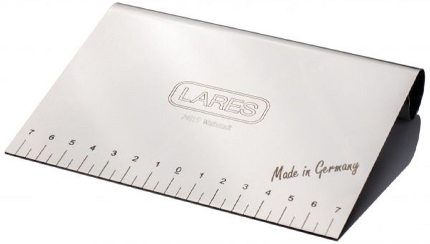 Lares Teigkarte Edelstahl 15 cm - Teigschaber Teigabstecher mit Maßangabe Bild 1