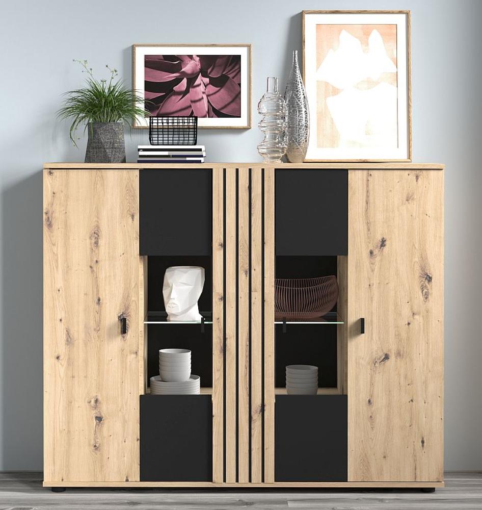 Highboard Solea - Artisan Eiche / Schwarz Bild 1