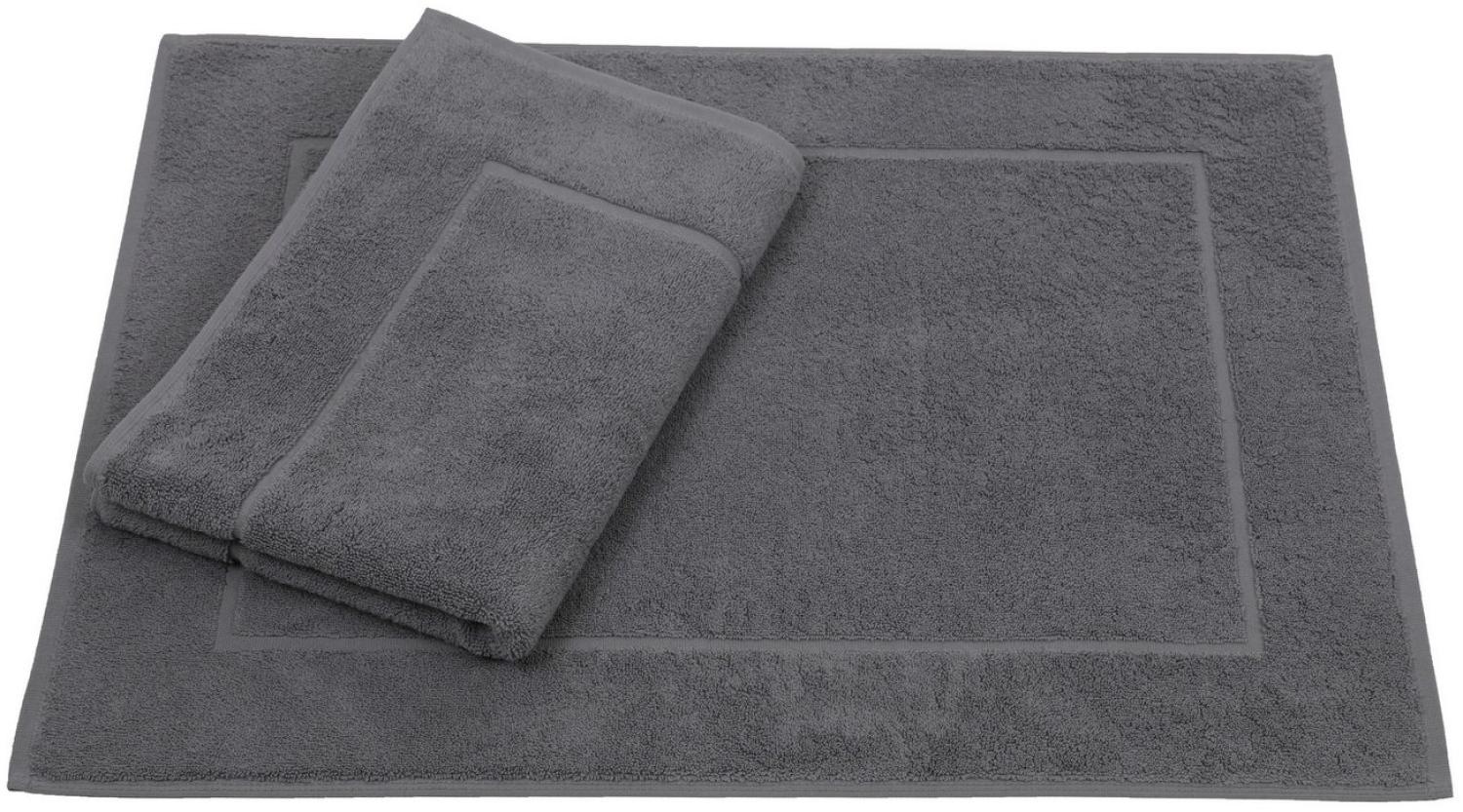 Betz Badematte 2er Set Badvorleger Premium Badematte Badteppich Größe 50x70 cm, beidseitig nutzbar, Baumwolle, Qualität 650g/m² Bild 1