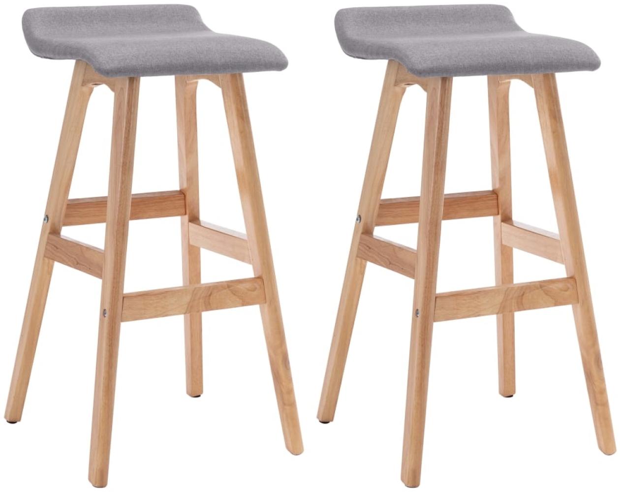 Barhocker 2 Stk. Hellgrau Stoff [249578] Bild 1