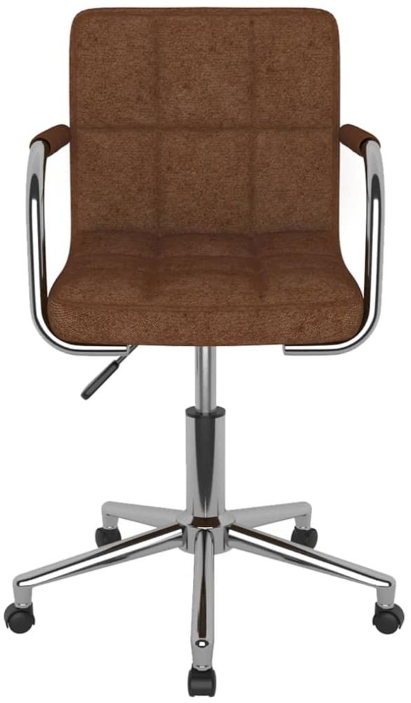 vidaXL Esszimmerstuhl Drehbar Braun Stoff, Drehbar [3088158] Bild 1