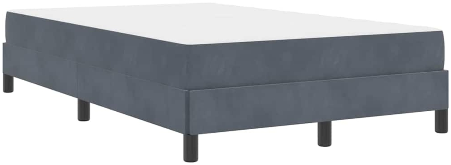 vidaXL Boxspringbett mit Matratze Dunkelgrau 120 x 200 cm Stoff 3398684 Bild 1