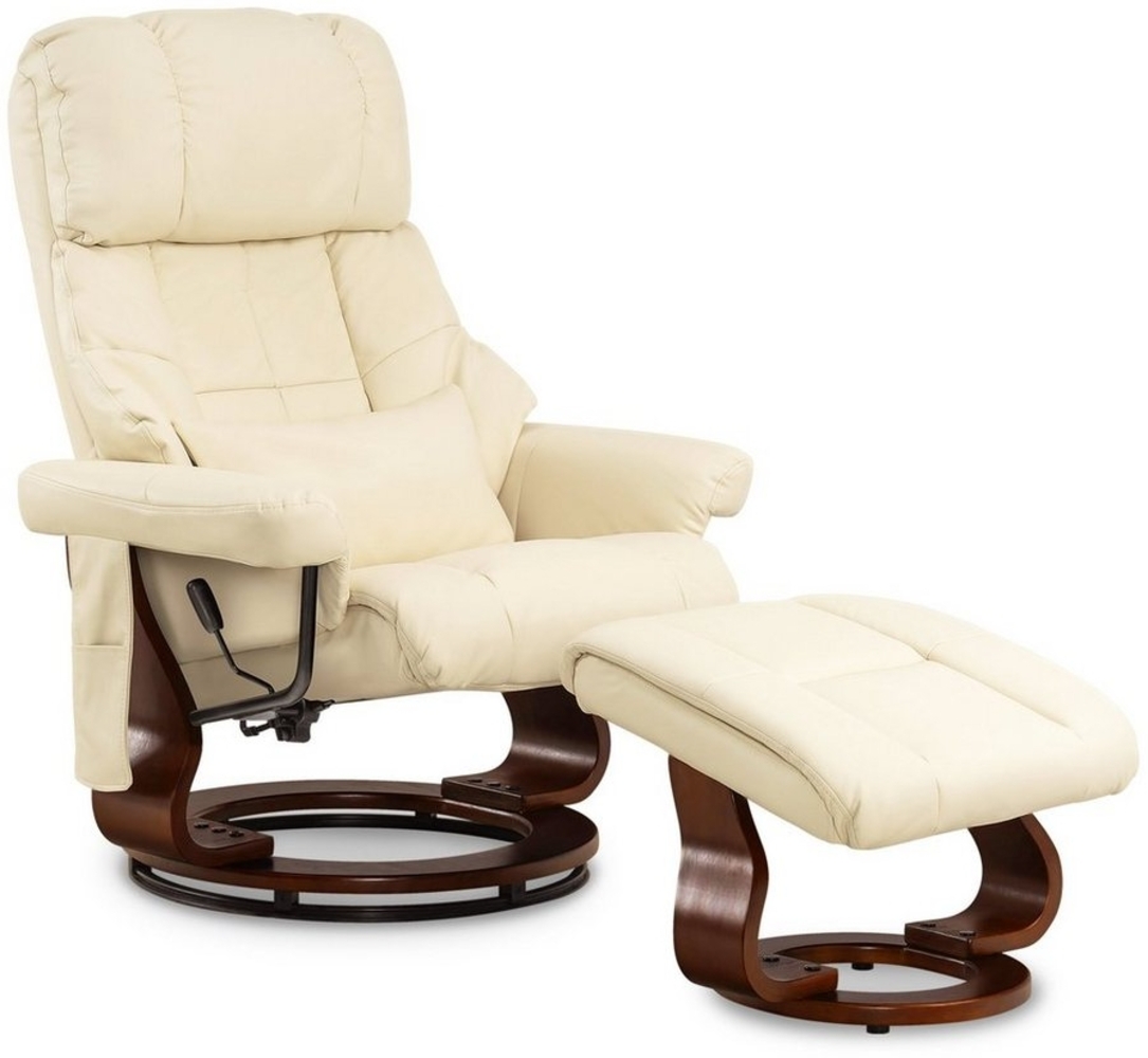 MCombo Relaxsessel MCombo Massagesessel mit Hocker 9068, 360°drehbarer Relaxsessel mit Liegefunktion Bild 1