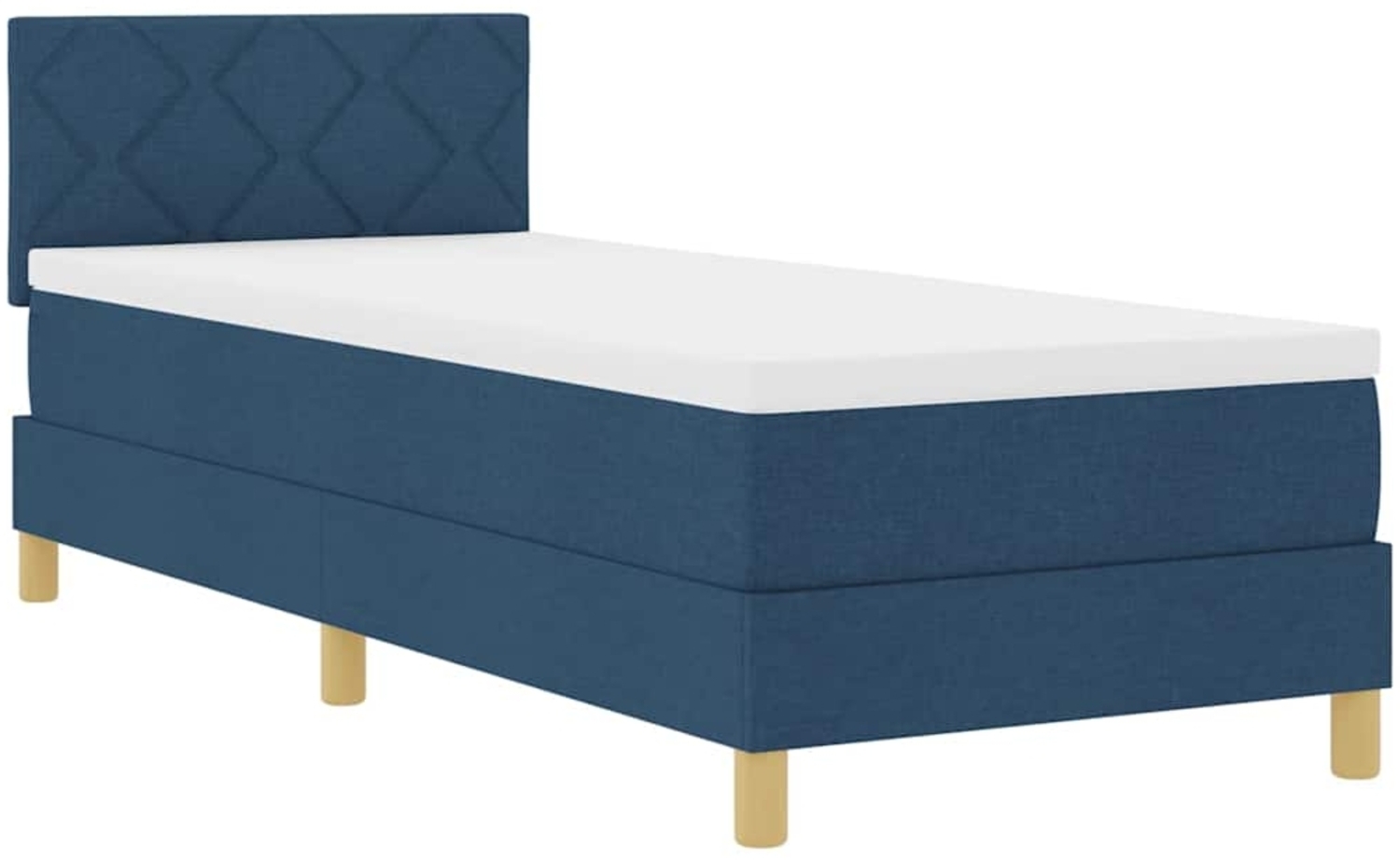 vidaXL LED Boxspringbett mit Matratze Blau 80 x 200 cm Stoff 3342477 Bild 1