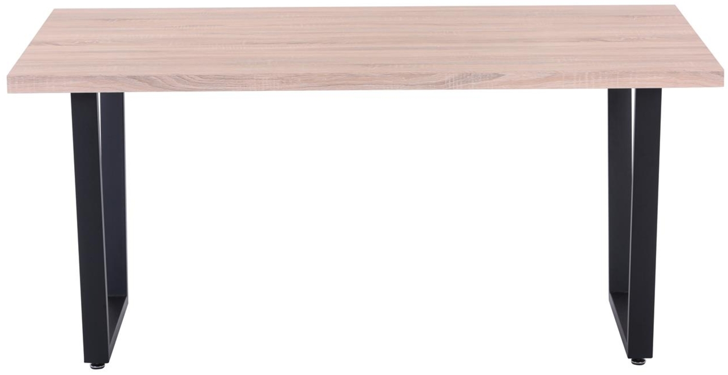 Tisch MDF Sonoma-Eiche-Dekor Stahl Schwarz 160x90 Bild 1