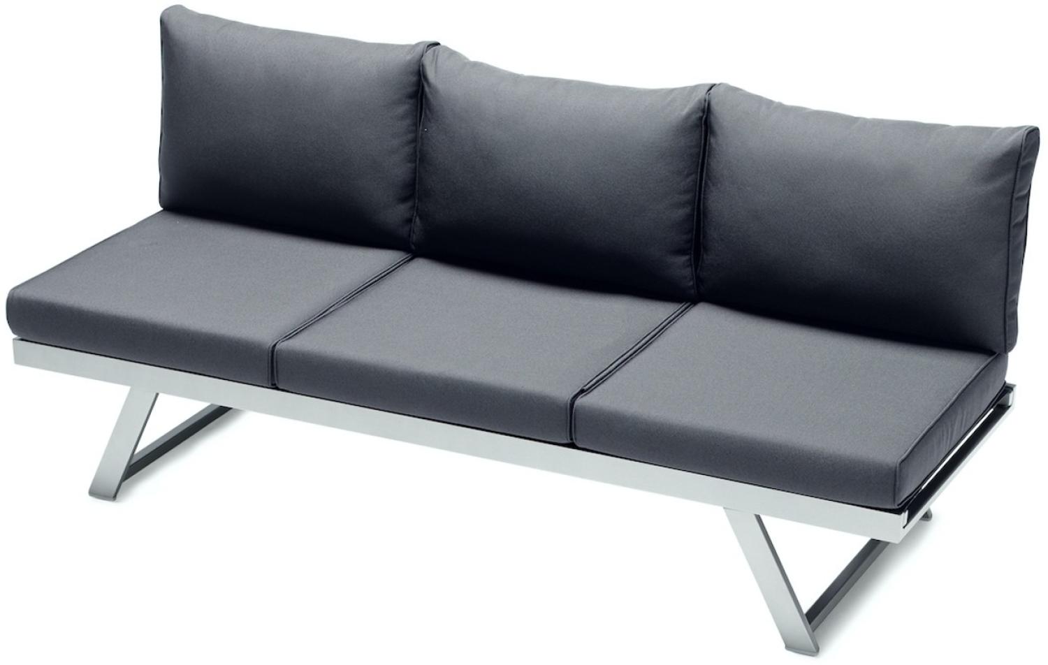 Sieger Auckland Lounge/Liege mit Polyesterbeschichtung, Aluminium Graphit 204 x 81 x 72 cm Bild 1