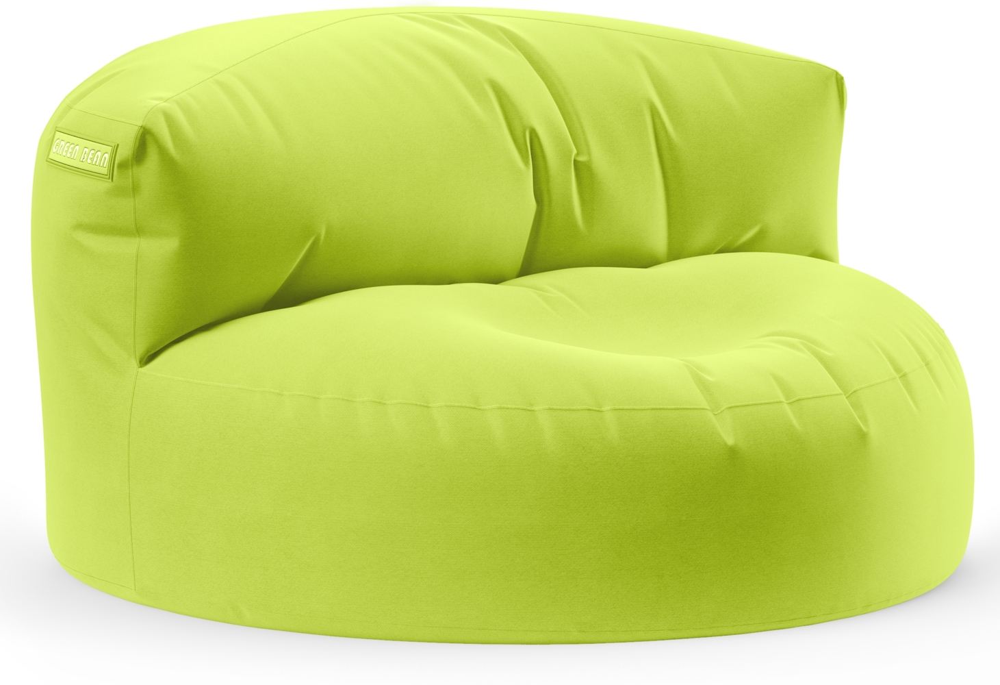 Green Bean® Sitzsack Sofa mit Füllmaterial - Lounge im Sitzsack-Design 90x50cm mit ergonomischer Rückenlehne & waschbarem Bezug - Indoor und Outdoor geeignet in Hellgrün Bild 1