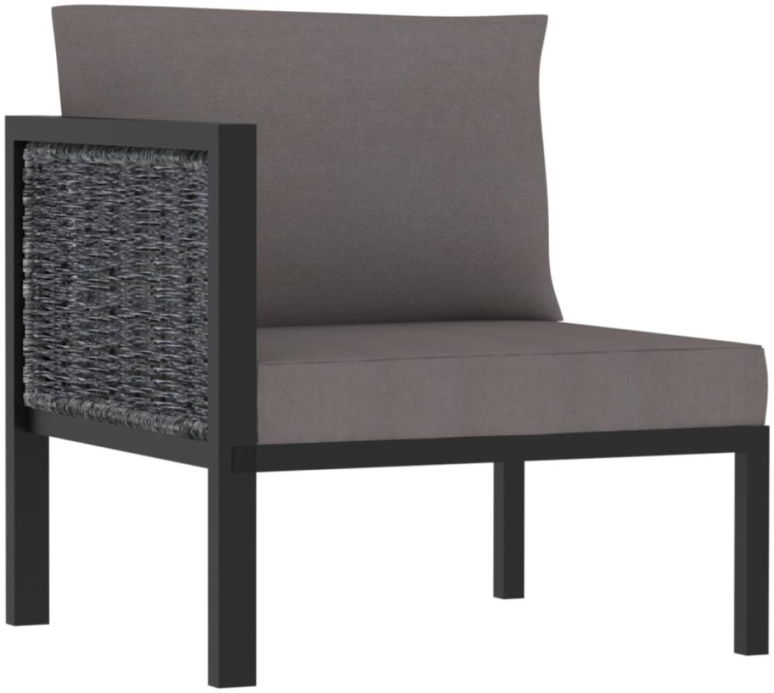 vidaXL Sofa-Eckelement mit Rechter Armlehne Poly Rattan Anthrazit 310043 Bild 1