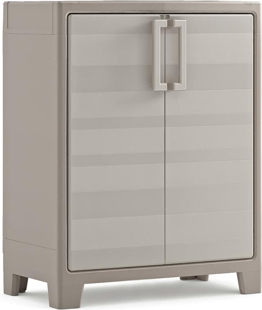 Keter Niedriger Lagerschrank Gulliver Beige und Braun 100 cm Bild 1