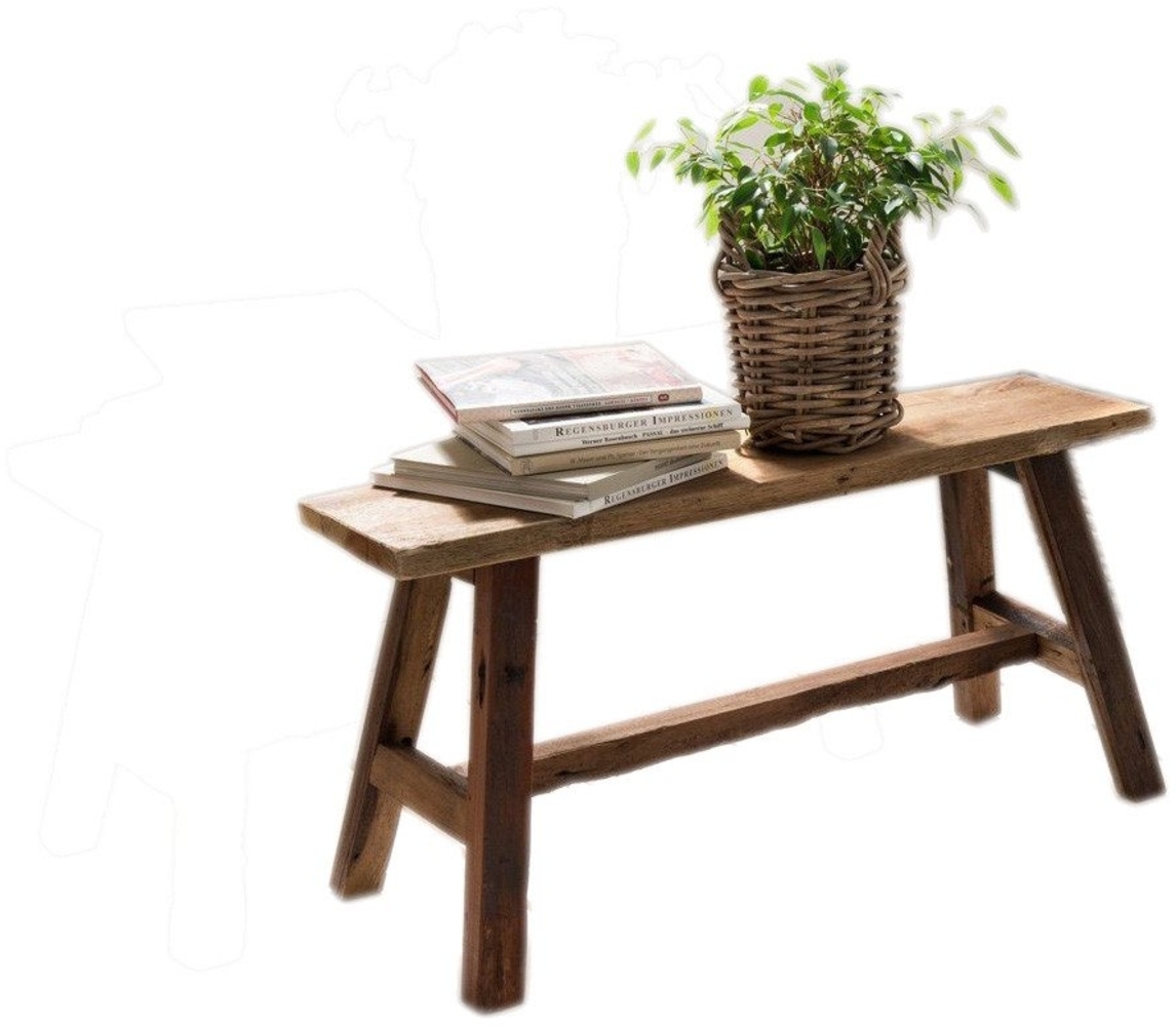 More2Home Sitzhocker Deko-Bank, RANCH-M, Teakholz, 90 cm breit Bild 1