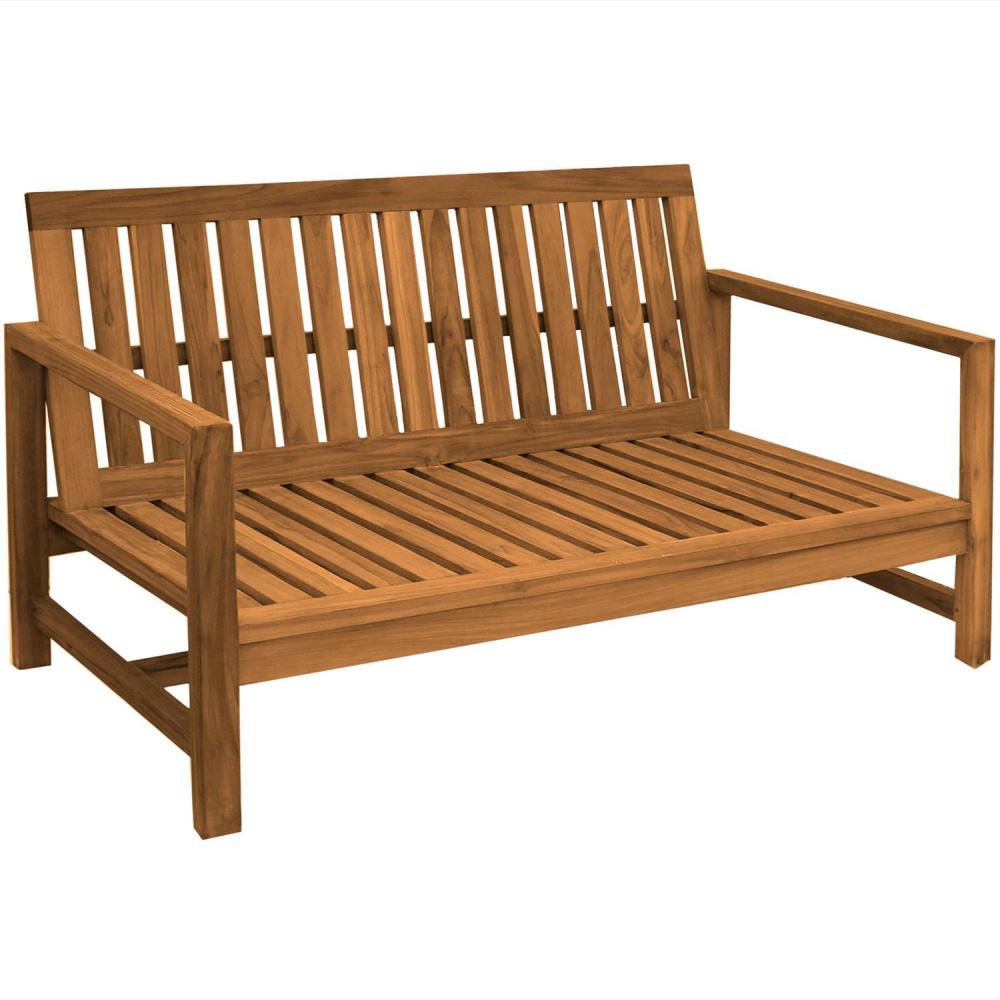 Outdoor Sofa Udine 3-Sitzer Teak Massivholz 150 cm von Teako Design Bild 1