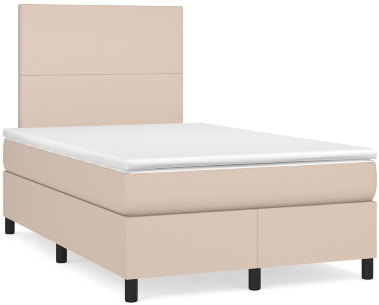 vidaXL Boxspringbett mit Matratze & LED Cappuccino-Braun 120x190 cm 3270286 Bild 1